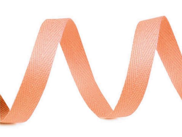 Köperband 10 mm Breit, Meterware Lachs